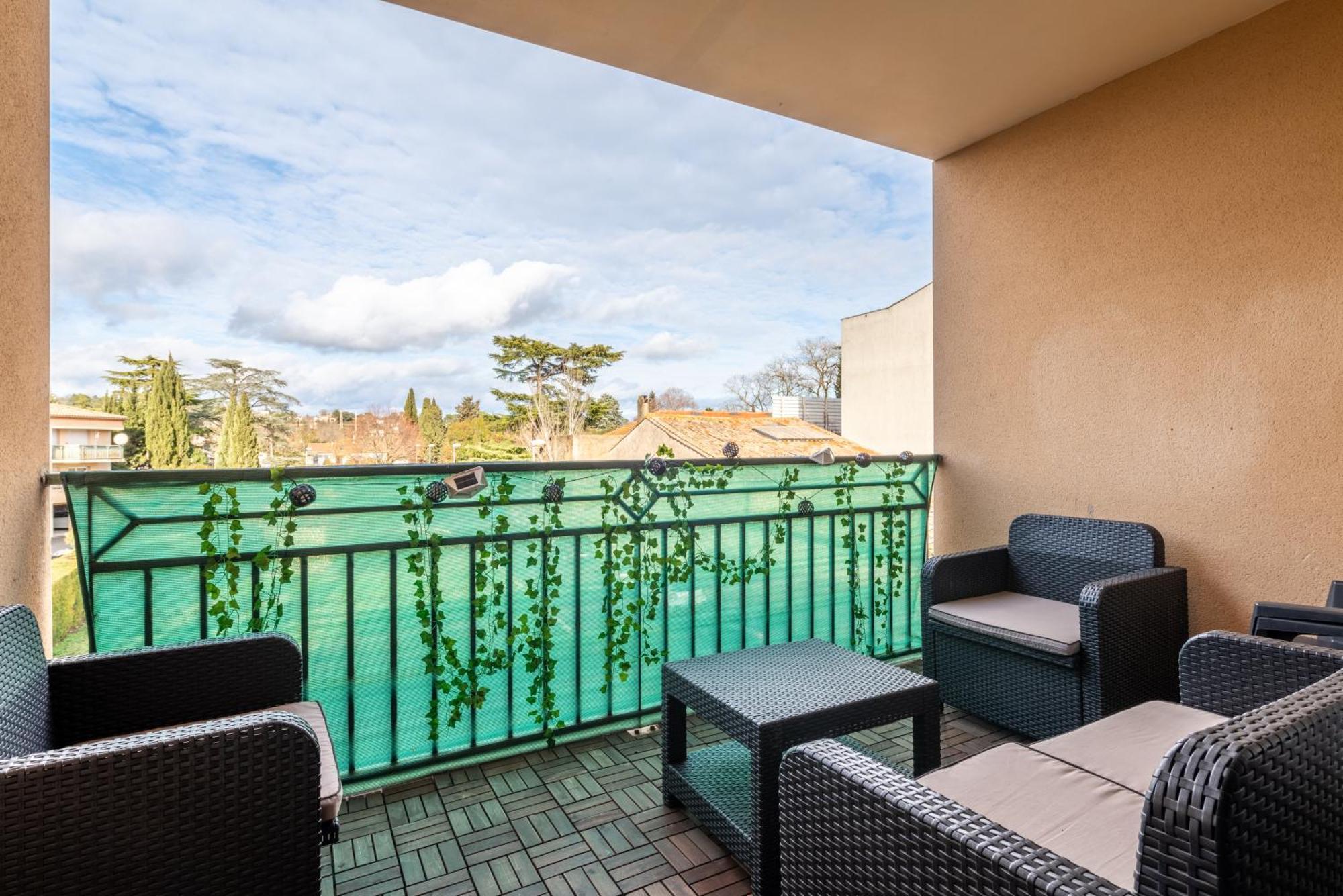 カルカソンヌL'Ecrin Jardin Des Remparts - Parking Prive - Terrasseアパートメント エクステリア 写真